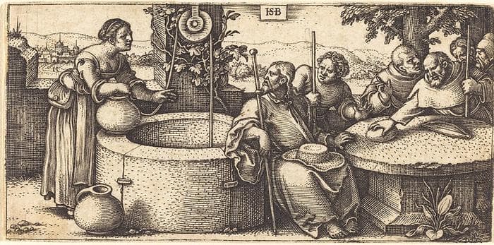 Christ and the Woman of Samaria — Sebald Beham