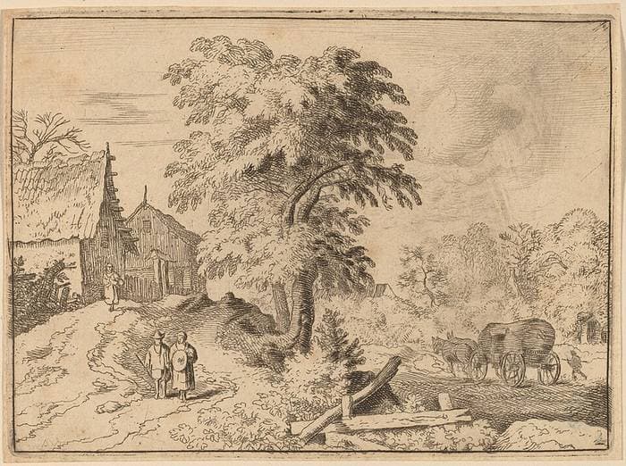 Cart with Two Draft Horses — Allaert van Everdingen