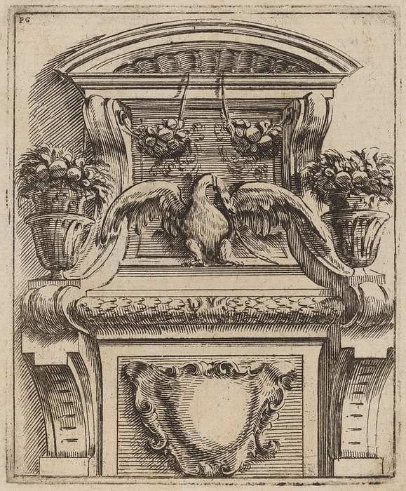 Architectural Motif with a Bird — Carlo Antonio Buffagnotti