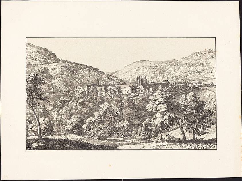 View of the Convent of Neuberg from the Summit — Ernst Fries