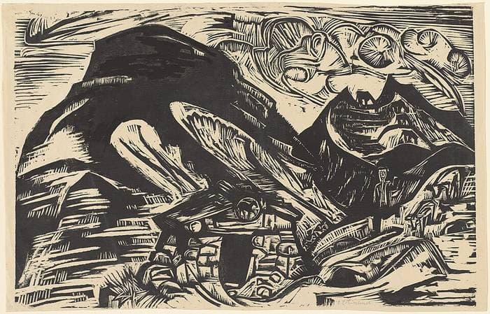 Mountains with a Mountain Hut — Ernst Ludwig Kirchner