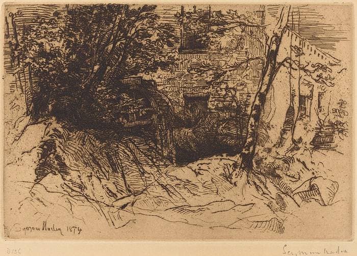 The Mill-Wheel — Francis Seymour Haden