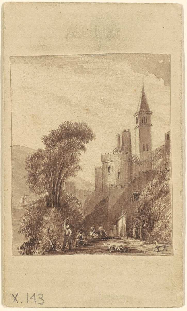 Castle and Figures — Sanford Robinson Gifford