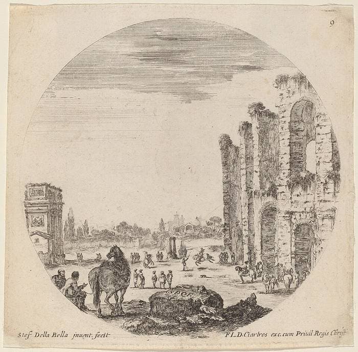 Colosseum and Arch of Constantine — Stefano Della Bella