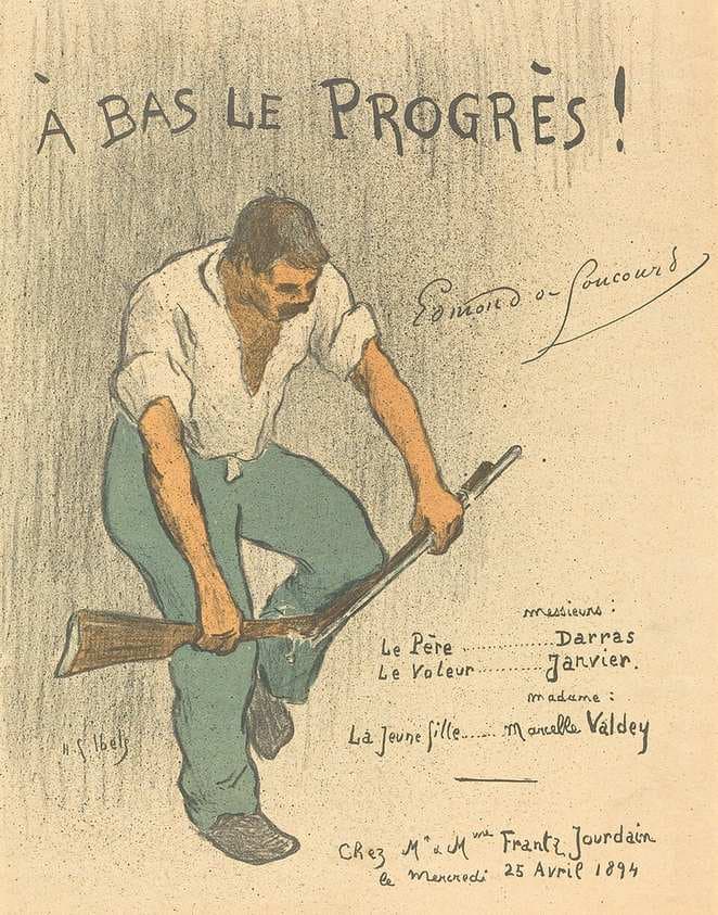 A Bas Le Progrès! — Henri-Gabriel Ibels