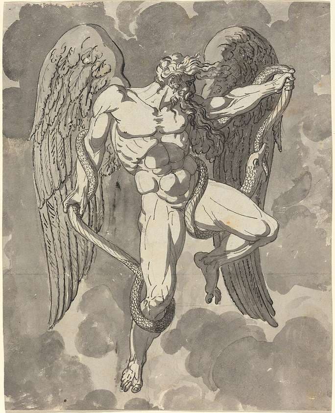 Saturn Wrestling with a Snake — Tommaso Minardi