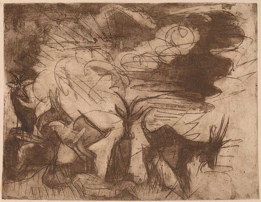 Goats and Clouds — Ernst Ludwig Kirchner