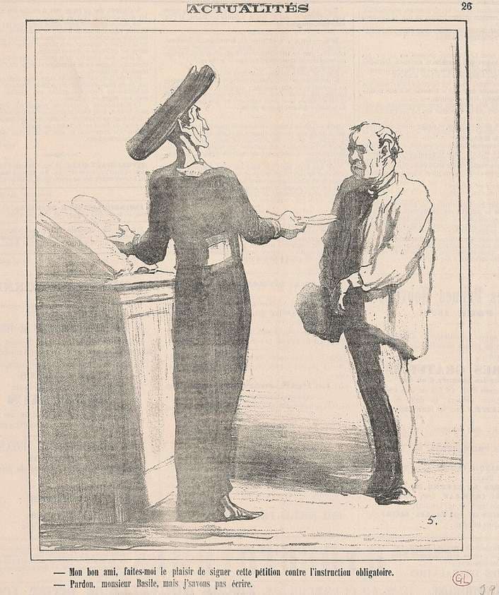 Mon bon ami, faites-moi le plaisir de signer ... — Honoré Daumier