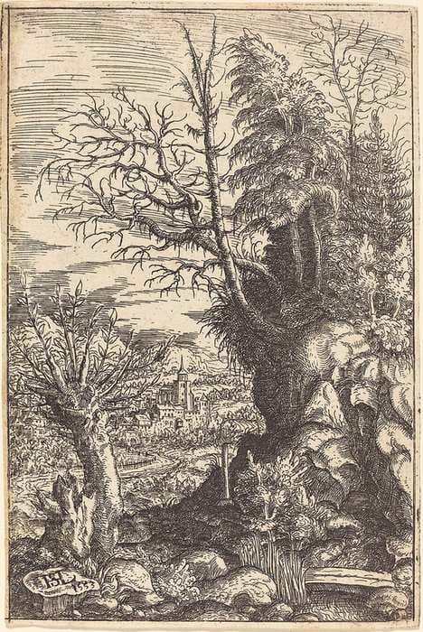 Landscape with a Willow — Hanns Lautensack