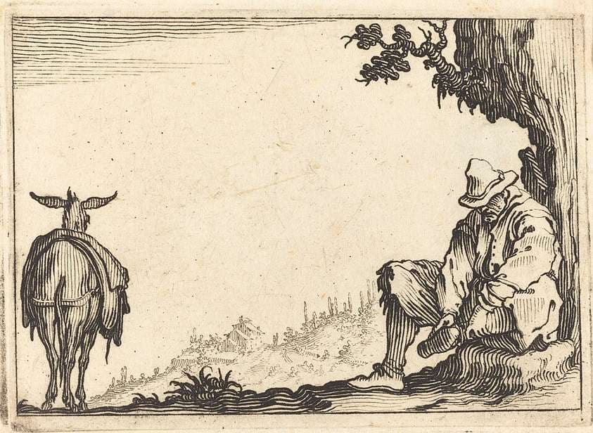 Peasant Removing His Shoe — Jacques Callot