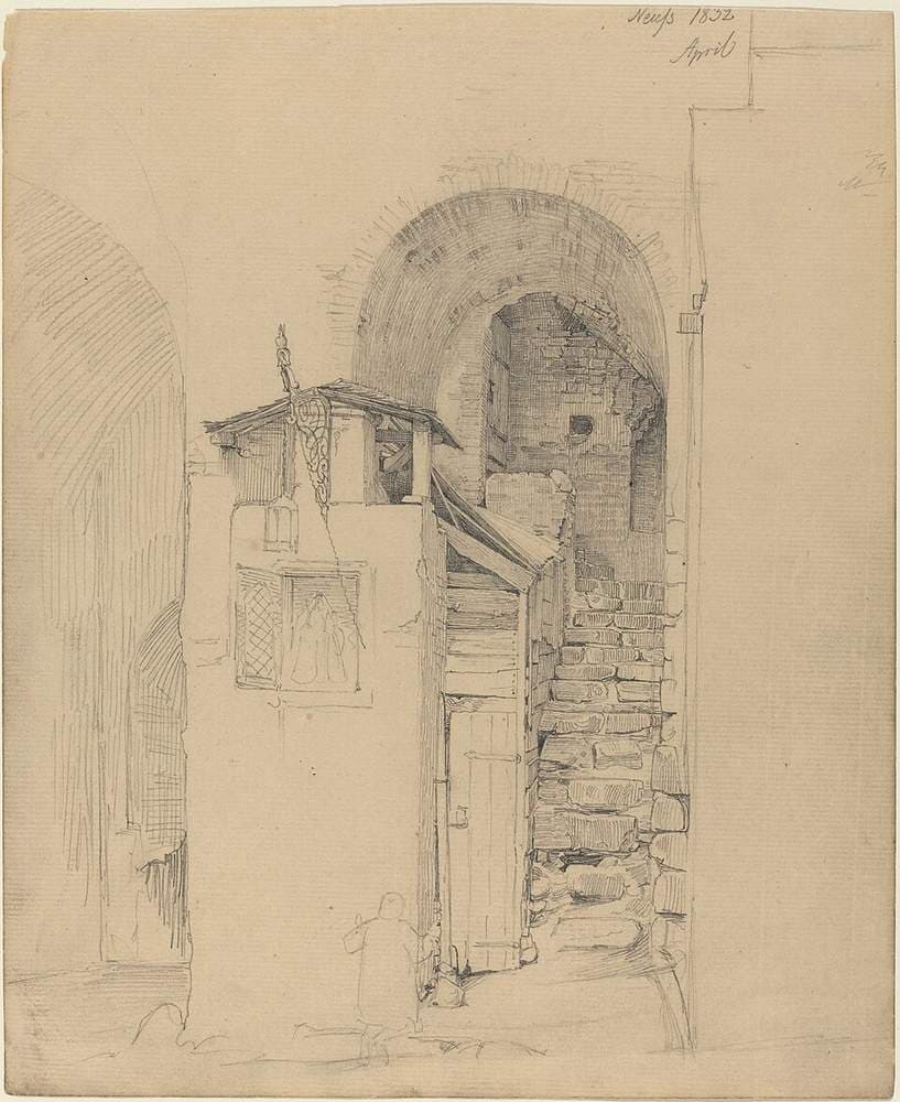 Ruined Stairs at Neuss — Johann Wilhelm Schirmer