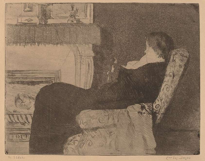 Before the Fireplace (No. 1) — Mary Cassatt