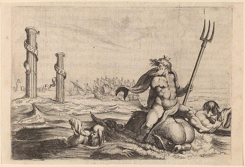 Neptune and the Pillars of Hercules — Willem Basse