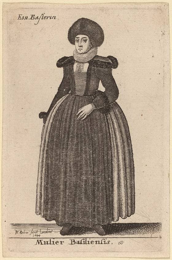 Mulier Basiliensis — Wenceslaus Hollar