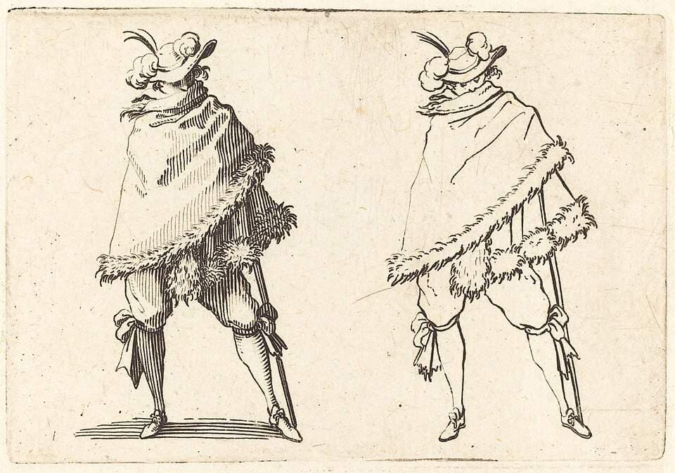 Man Wrapped in His Mantle — Jacques Callot