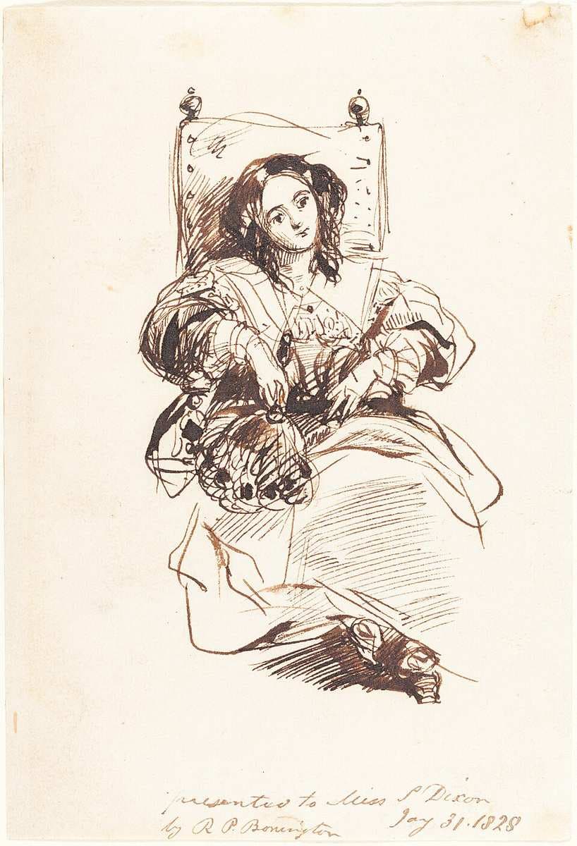 Sketch of a Woman — Richard Parkes Bonington