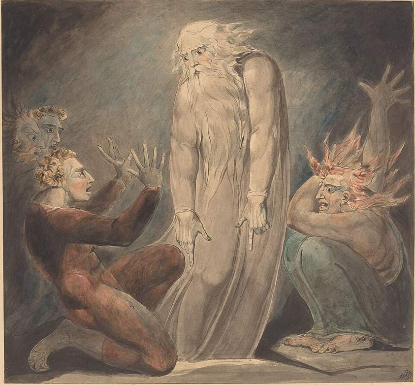 The Ghost of Samuel Appearing to Saul — William Blake