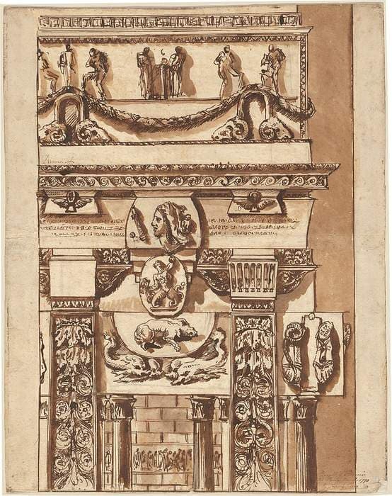 Fantasy of a Façade with Bizarre Ornaments — Giovanni Battista Piranesi