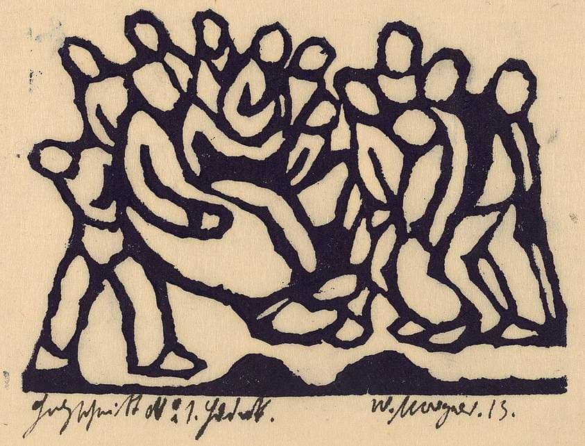 Christ before the High Council — Wilhelm Morgner