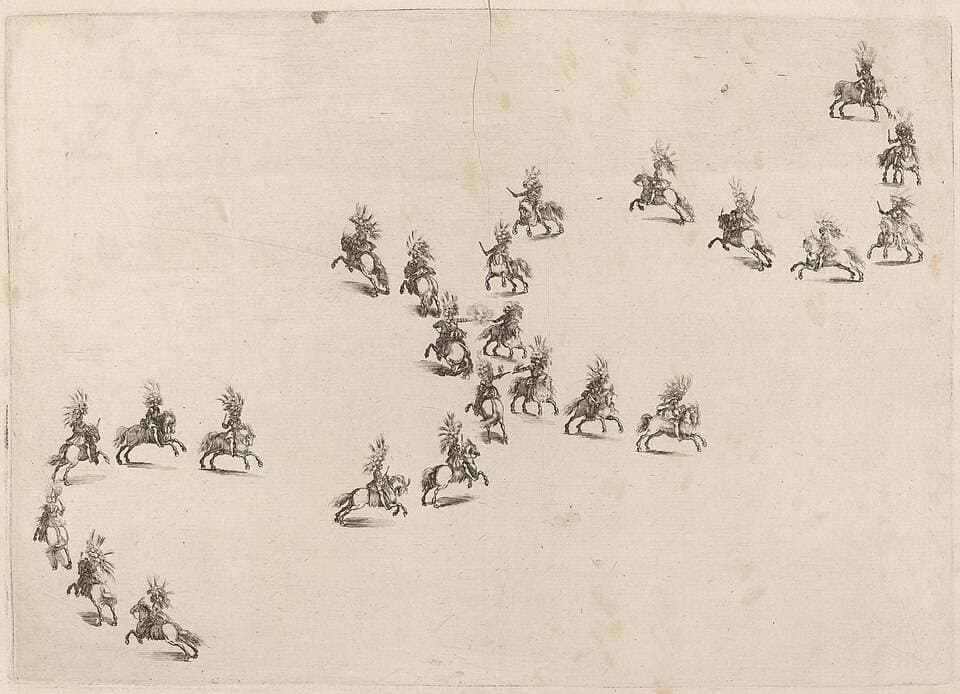 Twenty-Four Cavaliers in Double S Formation — Stefano Della Bella