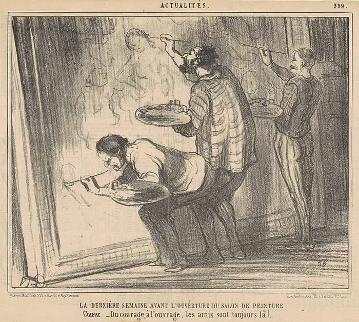 La dernière semaine avant l'ouverture du salon ... — Honoré Daumier
