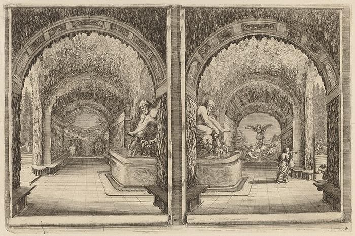 A Grotto Seen from Two Different View Points — Stefano Della Bella