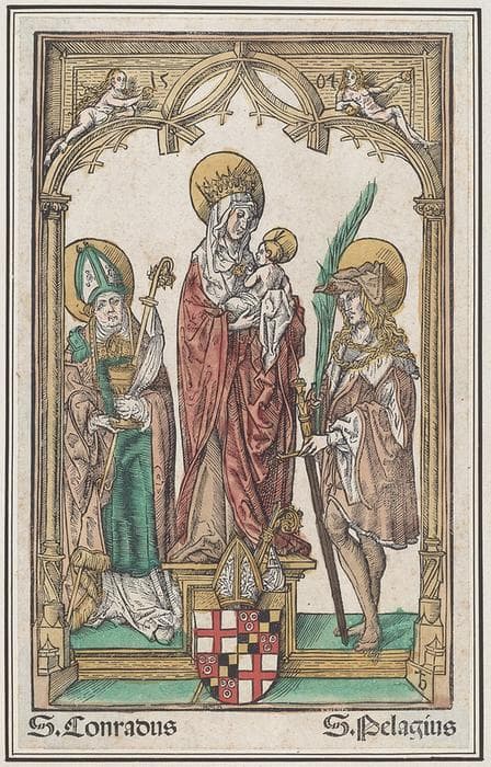 The Virgin and Child with Saint Conrad and Saint Pelagius — Jörg Breu the Elder