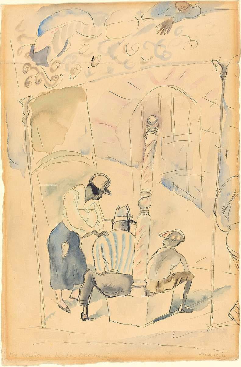 The Handsome Barber — Jules Pascin