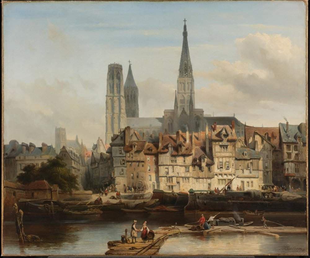 De Parijse kade in Rouen — Johannes Bosboom