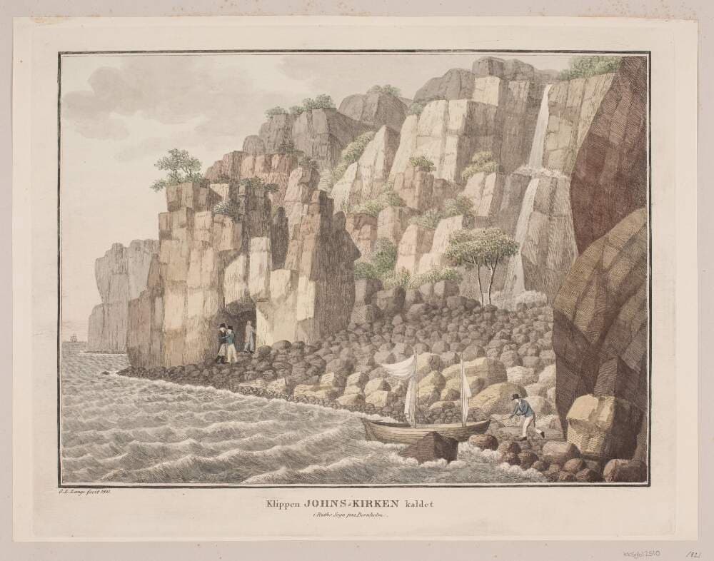 Klippen kaldet Jons Kirken i Ruths Sogn på Bornholm — Søren L. Lange