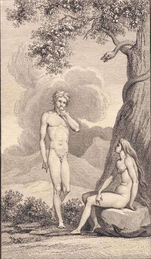Illustration til Johannes Ewald "Adam og Eva". IV — J.F. Clemens