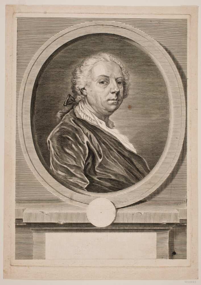Portræt af maleren Charles Parrocel (1688-1752) — Georg Friedrich Schmidt