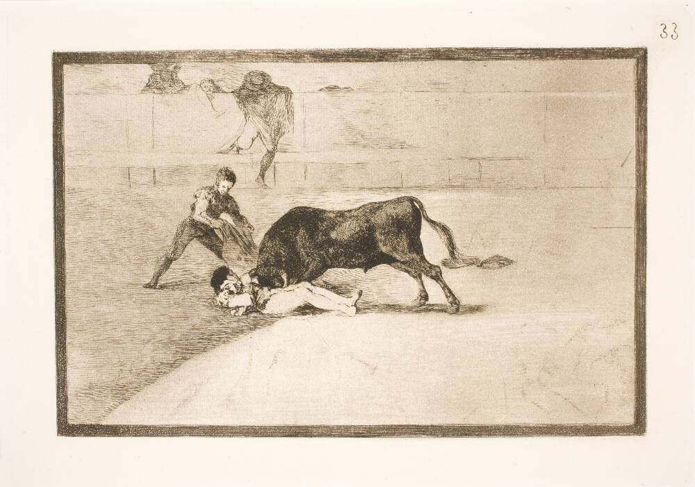 Pepe Illos ulyksalige død i arenaen i Madrid — Francisco Goya