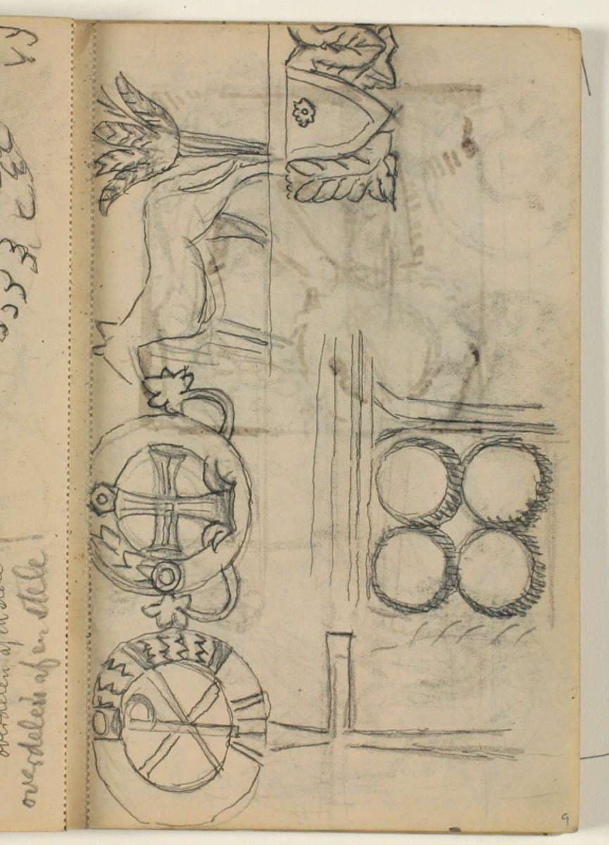 Studier af forskellig gravmæleornamentik — Niels Larsen Stevns