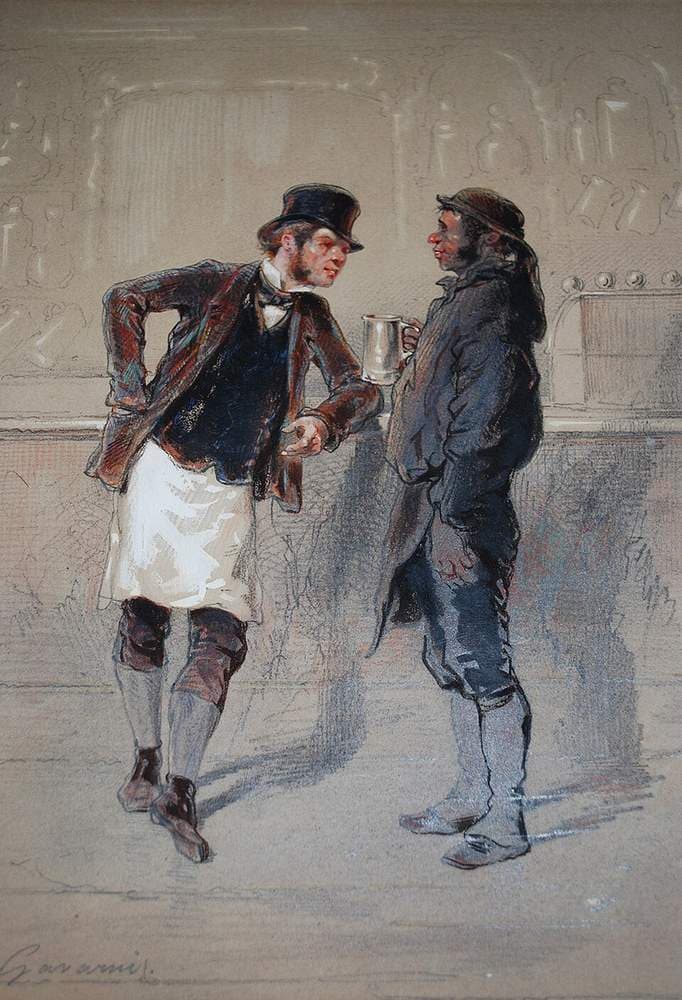 Car Man and Coal Heaver — Paul Gavarni