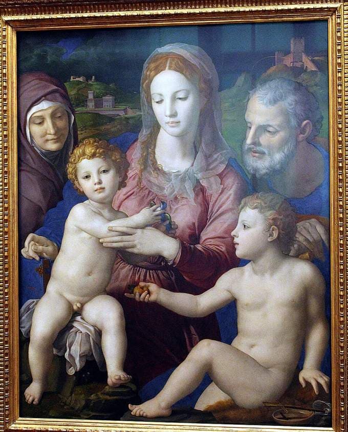 Holy Family with St. Anne and the Infant St. John — Bronzino