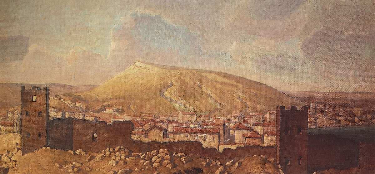Вид Феодосии со стороны Карантина с развалинами генуэзской крепости — Vasily Polenov