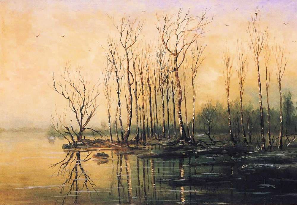 Ранняя весна. Половодье — Alexei Savrasov