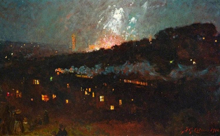 A Firework Display at the Crystal Palace — Frederick George Cotman