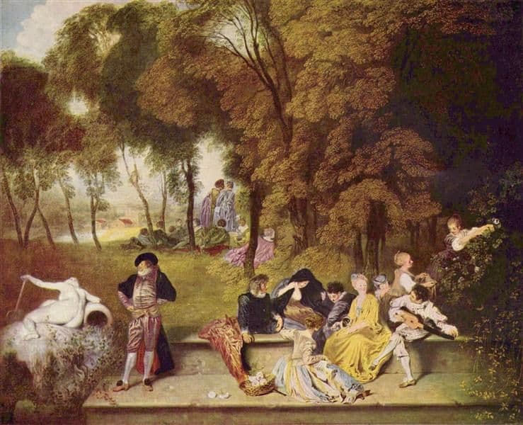 Merry Company in the Open Air — Jean-Antoine Watteau