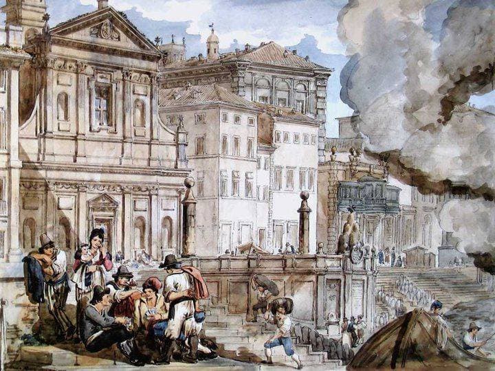 The port of Ripetta — Achille Pinelli