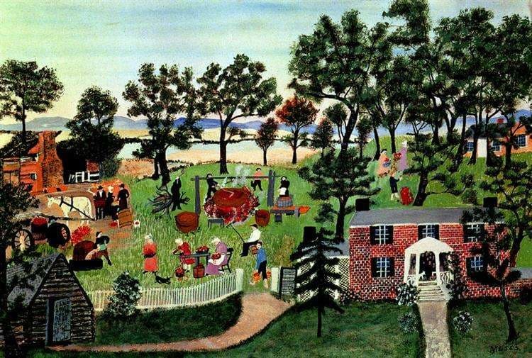 Apple Butter Making — Grandma Moses