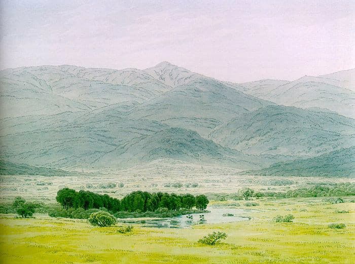 Landscape in the Riesengebirge — Caspar David Friedrich