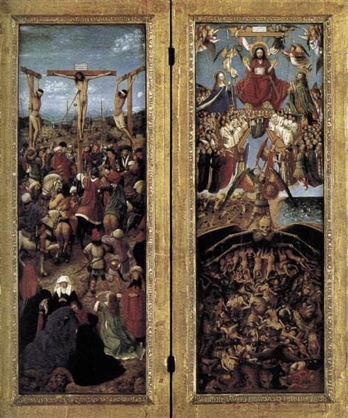 Crucifixion and Last Judgement diptych — Jan van Eyck